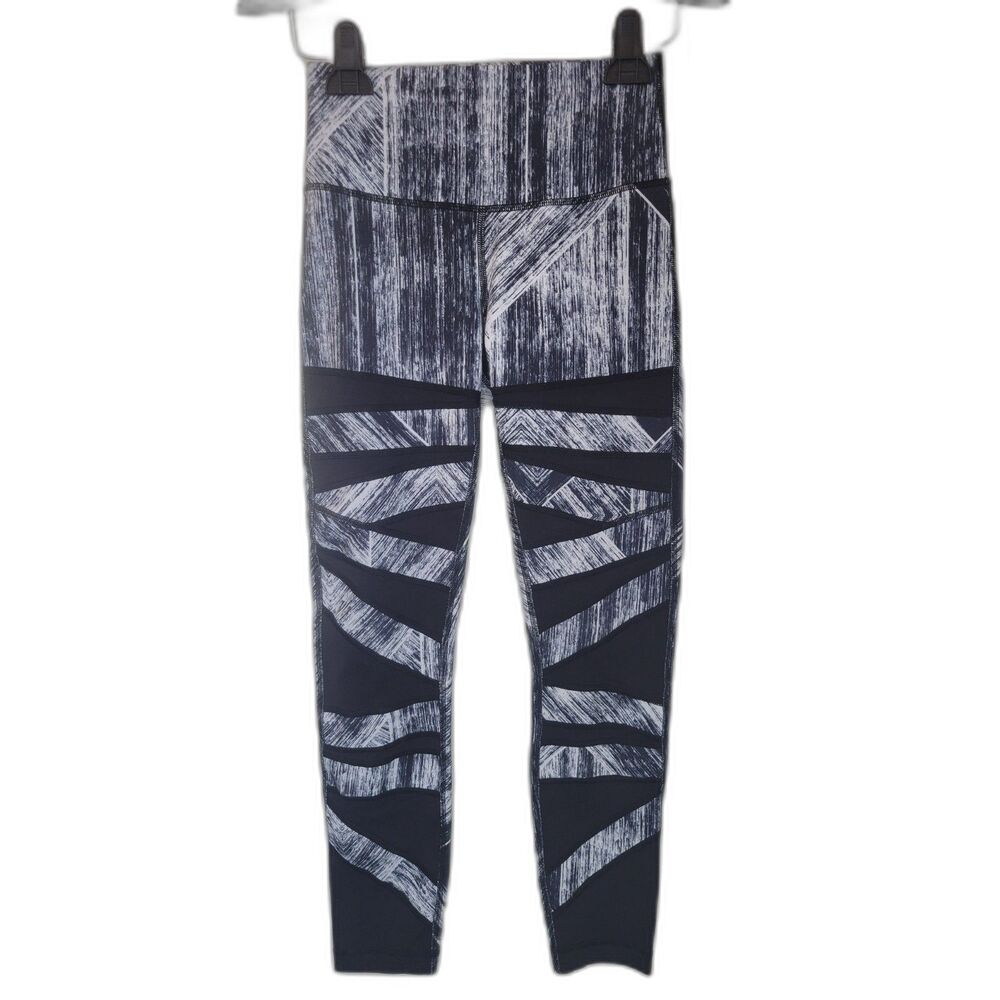 Lululemon High Times Pant Heat Wave White Black Leggings